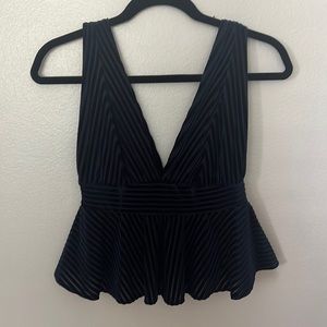 Peplum V-neck tank